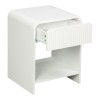 Nightstand Lemperto pakoworld MDF in white color 40x40x53cm