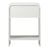 Nightstand Lemperto pakoworld MDF in white color 40x40x53cm