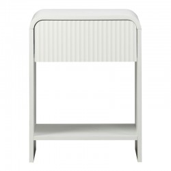 Nightstand Zeplen pakoworld MDF in white color 40x40x53cm Nightstand Zeplen pakoworld MDF in white color 40x40x53cm
