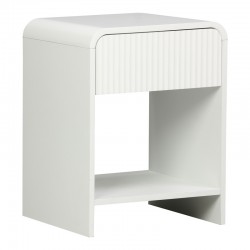 Nightstand Zeplen pakoworld MDF in white color 40x40x53cm Nightstand Zeplen pakoworld MDF in white color 40x40x53cm