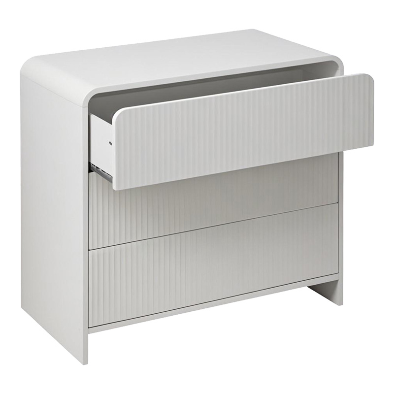 Zeplen pakoworld MDF chest of drawers in white 80x40x75cm Zeplen pakoworld MDF chest of drawers in white 80x40x75cm