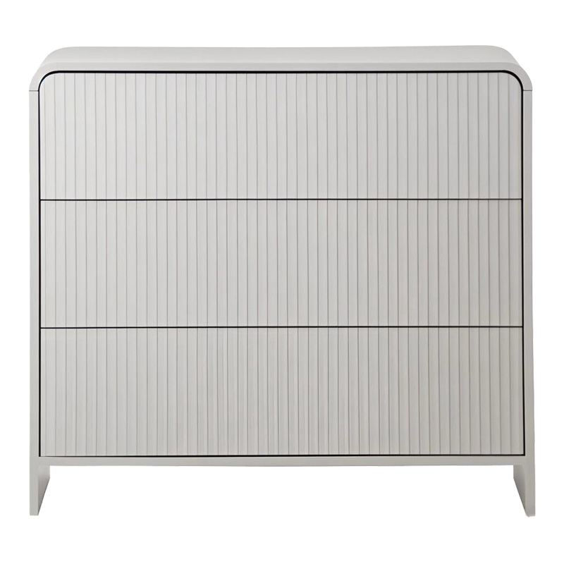 Zeplen pakoworld MDF chest of drawers in white 80x40x75cm Zeplen pakoworld MDF chest of drawers in white 80x40x75cm