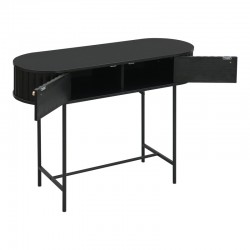 Console Zeplen pakoworld MDF-metal in black shade 100x35x75cm