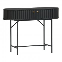 Console Zeplen pakoworld MDF-metal in black shade 100x35x75cm