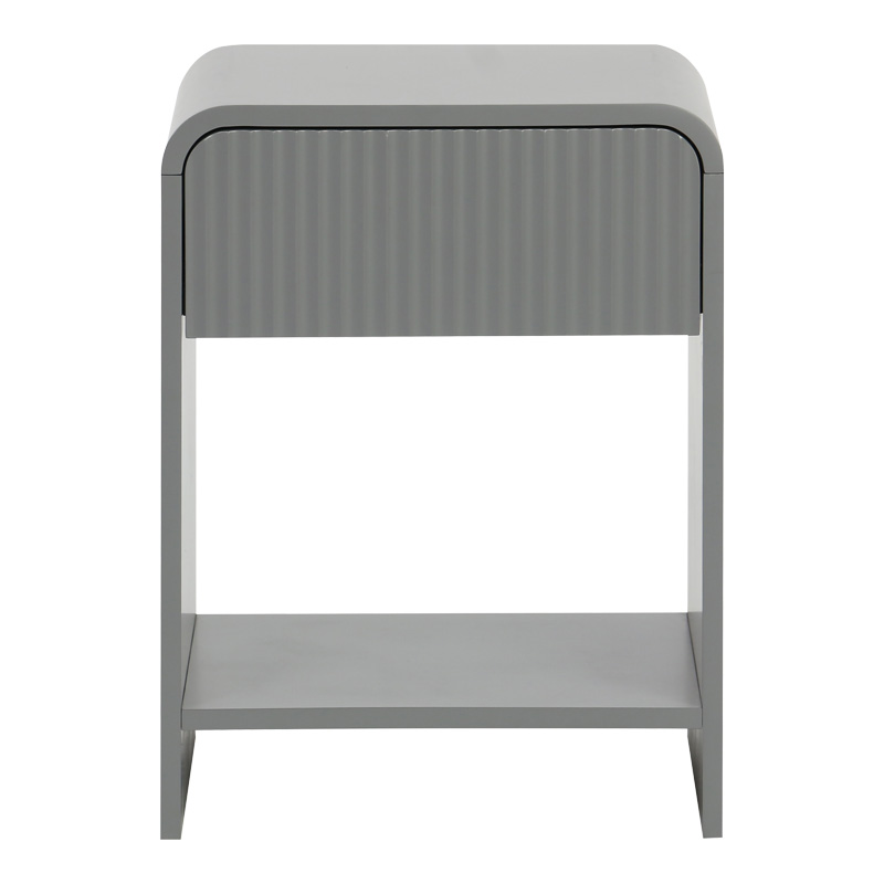 Nightstand Zeplen pakoworld MDF in grey color 40x40x53cm Nightstand Zeplen pakoworld MDF in grey color 40x40x53cm