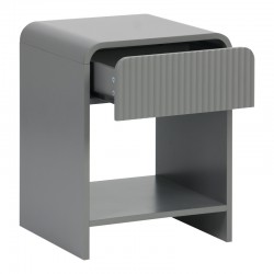 Nightstand Zeplen pakoworld MDF in grey color 40x40x53cm Nightstand Zeplen pakoworld MDF in grey color 40x40x53cm