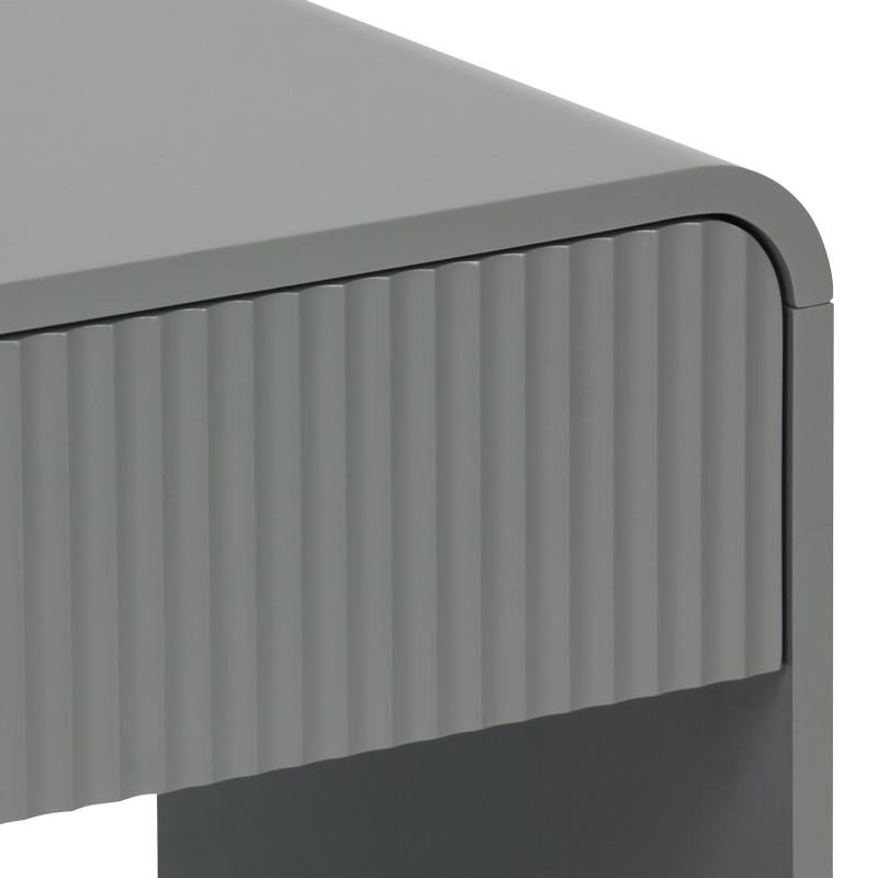 Nightstand Zeplen pakoworld MDF in grey color 40x40x53cm Nightstand Zeplen pakoworld MDF in grey color 40x40x53cm