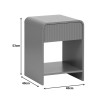 Nightstand Lemperto pakoworld MDF in grey color 40x40x53cm