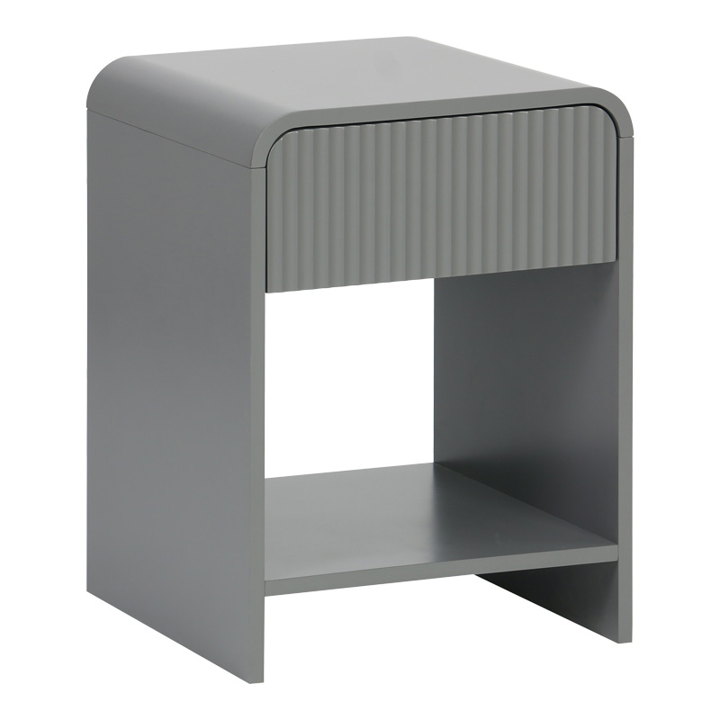 Nightstand Zeplen pakoworld MDF in grey color 40x40x53cm