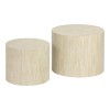 Side tables 2pcs Zonar pakoworld MDF in travertine look