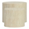 Side tables 2pcs Zonar pakoworld MDF in travertine look