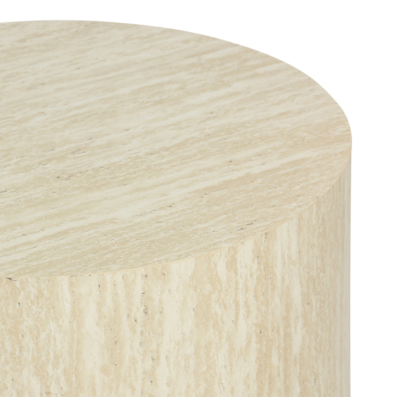 Side tables 2pcs Zonar pakoworld MDF in travertine look Side tables 2pcs Zonar pakoworld MDF in travertine look