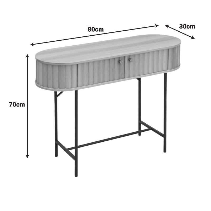 Console Zakro pakoworld MDF-metal in oak shade 80x30x70cm