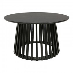 Τραπέζι σαλονιού Domonic pakoworld mdf σε μαύρη απόχρωση Φ80x45εκ Τραπέζι σαλονιού Domonic pakoworld mdf σε μαύρη απόχρωση Φ80x45εκ