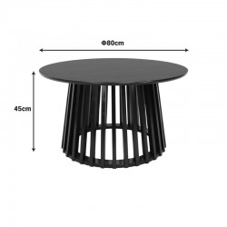 Τραπέζι σαλονιού Domonic pakoworld mdf σε μαύρη απόχρωση Φ80x45εκ Τραπέζι σαλονιού Domonic pakoworld mdf σε μαύρη απόχρωση Φ80x45εκ