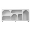 Buffet Emersi pakoworld with shelves mdf in white color 164x34x76cm