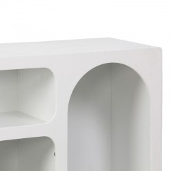 Μπουφές Emersi pakoworld με ράφια mdf σε λευκή απόχρωση 164x34x76εκ