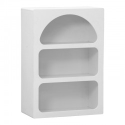 Bookcase Emersi pakoworld mdf in white color 70x35x100cm