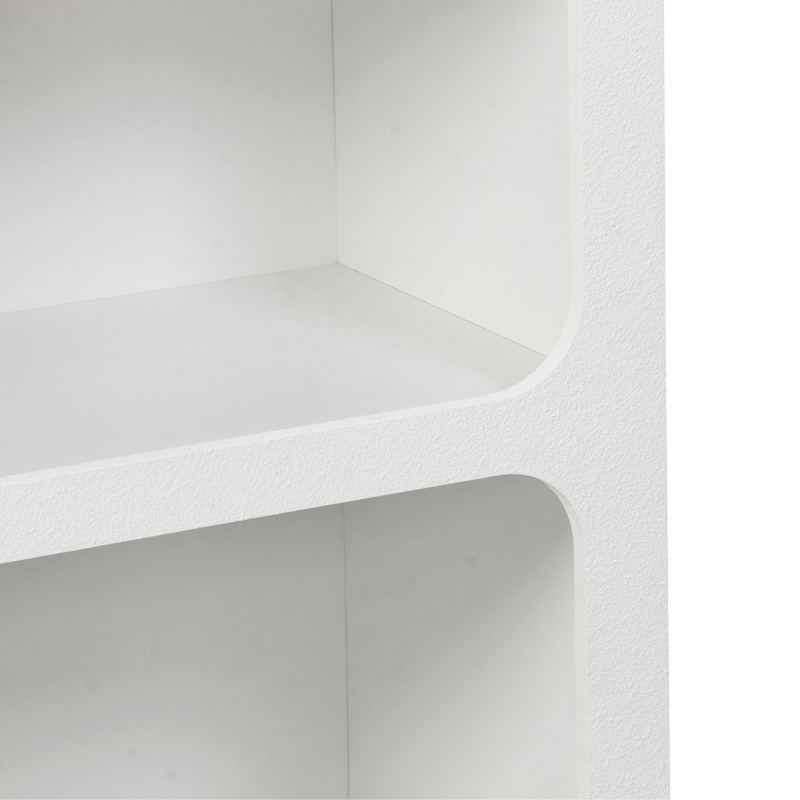 Bookcase Emersi pakoworld mdf in white color 70x35x100cm