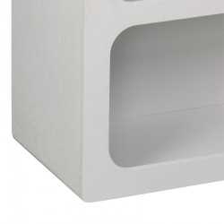 Bookcase Emersi pakoworld mdf in white color 70x35x100cm