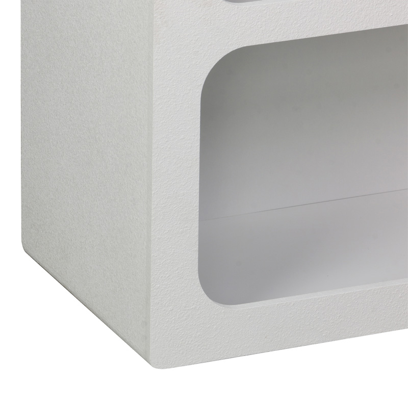 Bookcase Emersi pakoworld mdf in white color 70x35x100cm