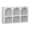 Buffet Emersi pakoworld with shelves mdf in white color 120x35x76cm