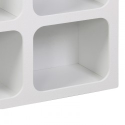 Μπουφές Emersi pakoworld με ράφια mdf σε λευκή απόχρωση 120x35x76εκ