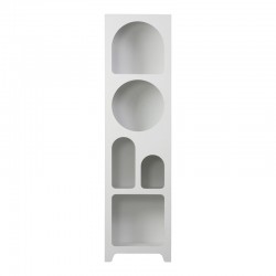 Bookcase Emersi pakoworld mdf in white color 48x35x180cm