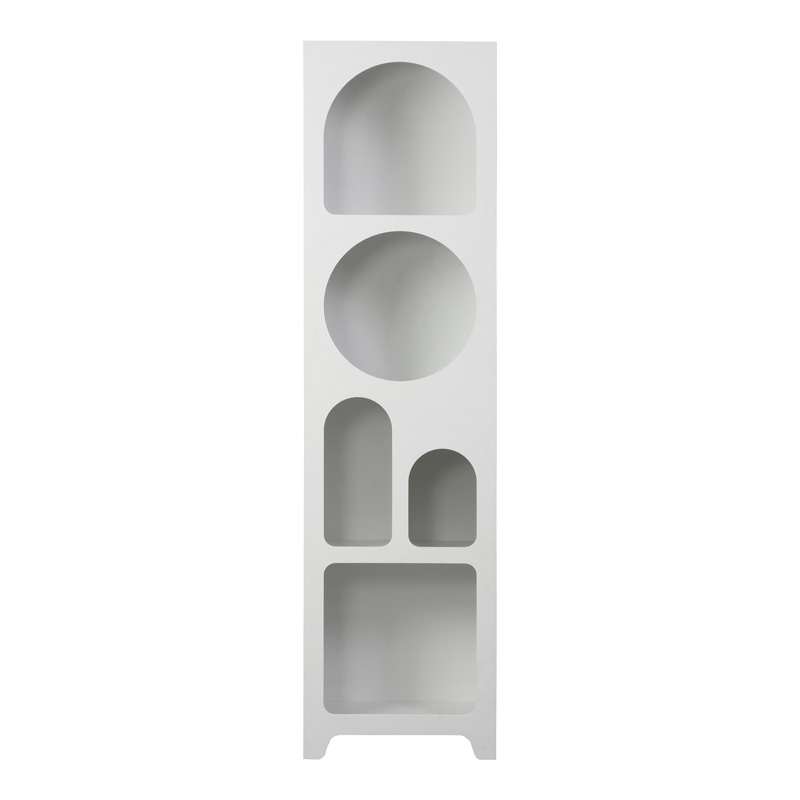 Bookcase Emersi pakoworld mdf in white color 48x35x180cm