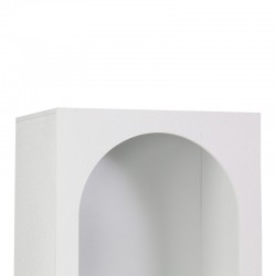 Bookcase Emersi pakoworld mdf in white color 48x35x180cm