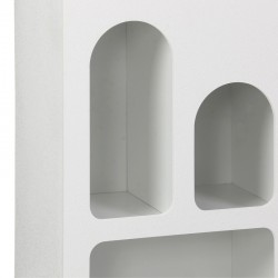 Bookcase Emersi pakoworld mdf in white color 48x35x180cm