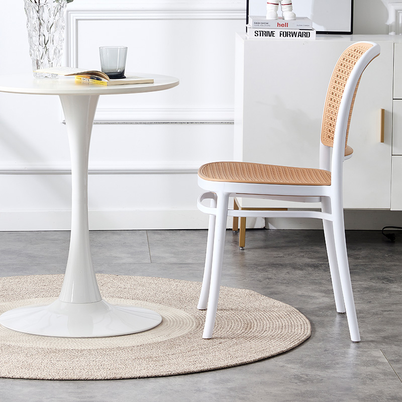 Chair Juniper pakoworld with UV protection PP beige-white 51x40.5x86.5cm