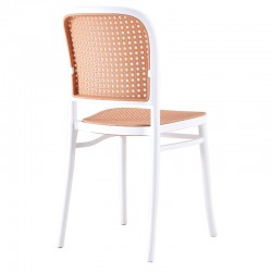 Chair Juniper pakoworld with UV protection PP beige-white 51x40.5x86.5cm Chair Juniper pakoworld with UV protection PP beige-white 51x40.5x86.5cm