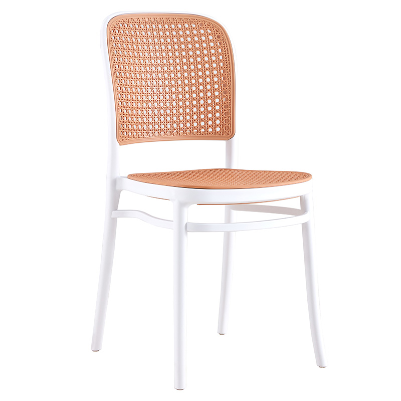 Chair Juniper pakoworld with UV protection PP beige-white 51x40.5x86.5cm