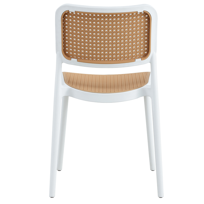 Chair Poetica pakoworld with UV protection PP beige-white 42x52x81cm