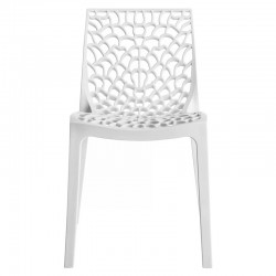 Καρέκλα Hush pakoworld με UV protection PP λευκό 50.5x54x79.5εκ.
