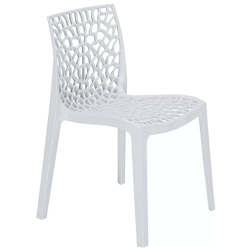 Chair Hush pakoworld with UV protection PP white 50.5x54x79.5cm