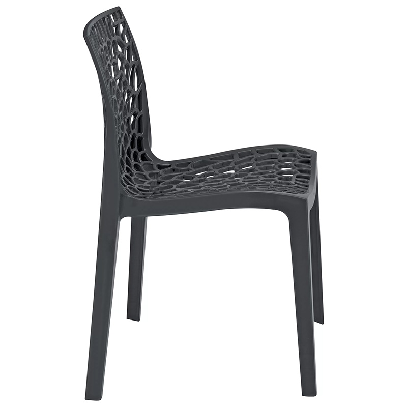 Chair Hush pakoworld with UV protection PP black 50,5x54x79.5cm