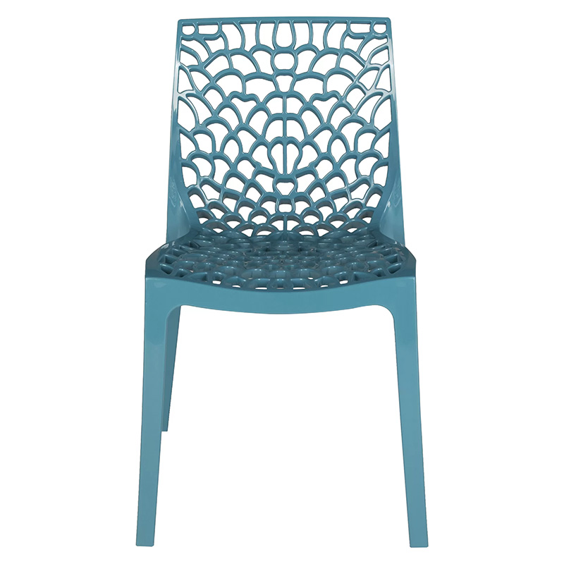 Chair Hush pakoworld with UV protection PP blue 50.5x54x79.5cm