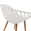Armchair Ezra pakoworld white pp-natural metal leg 63x55x83cm