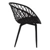 Armchair Ezra pakoworld black pp-black metal leg 63x55x83cm