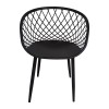 Armchair Ezra pakoworld black pp-black metal leg 63x55x83cm