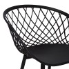 Armchair Ezra pakoworld black pp-black metal leg 63x55x83cm