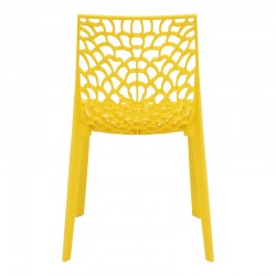 Chair Hush pakoworld with UV protection PP yellow 50,5x54x79.5cm Chair Hush pakoworld with UV protection PP yellow 50,5x54x79.5cm
