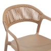 Πολυθρόνα Ankara pakoworld στοιβαζόμενη pp-pe rattan σε μόκα-φυσική απόχρωση 54x55.5x77εκ