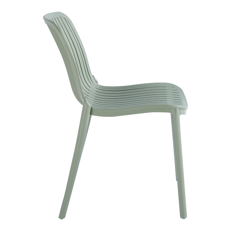 Καρέκλα Teragi στοιβαζόμενη pakoworld pp με UV protection πράσινο 58x43.5x82εκ