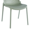 Καρέκλα Teragi στοιβαζόμενη pakoworld pp με UV protection πράσινο 58x43.5x82εκ