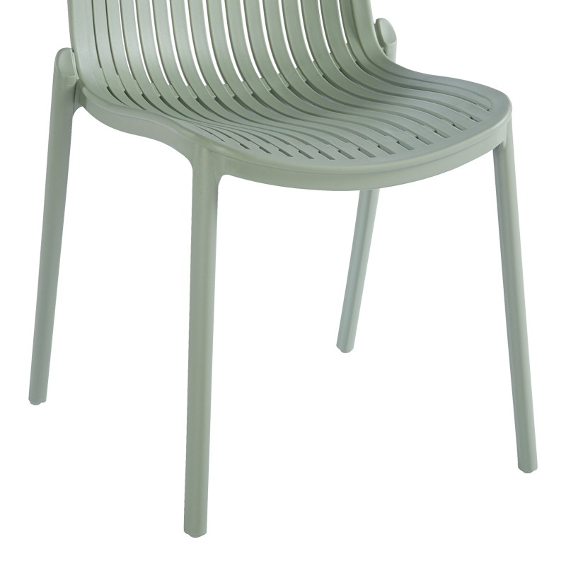 Καρέκλα Teragi στοιβαζόμενη pakoworld pp με UV protection πράσινο 58x43.5x82εκ