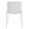 Καρέκλα Teragi στοιβαζόμενη pakoworld pp με UV protection λευκή 58x43.5x82εκ