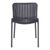Καρέκλα Teragi στοιβαζόμενη pakoworld pp με UV protection ανθρακί 58x43.5x82εκ